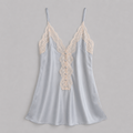 Morning Mist Satin Lace Trim Slip Dress