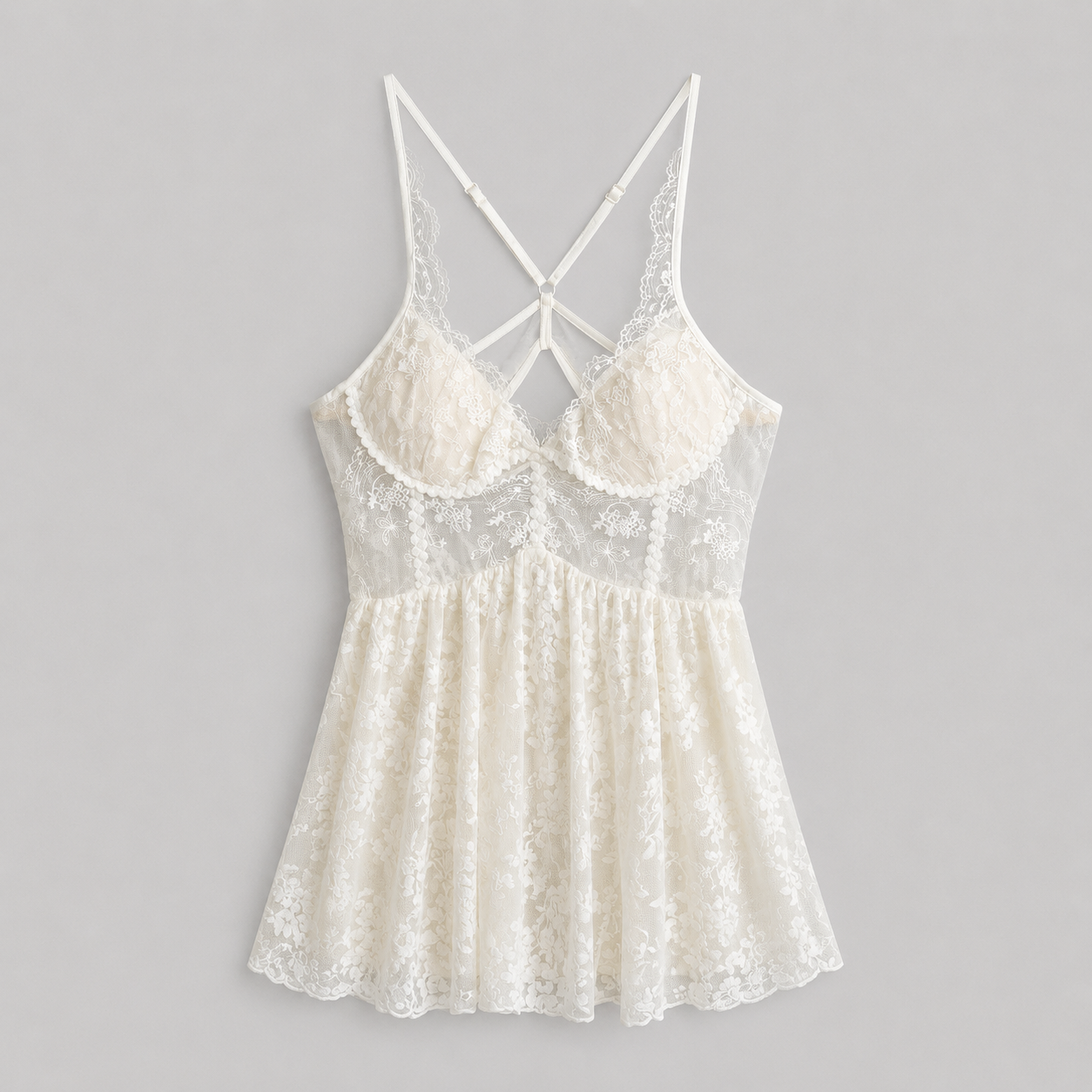 Lace & Velvet Bustier Mini Dress