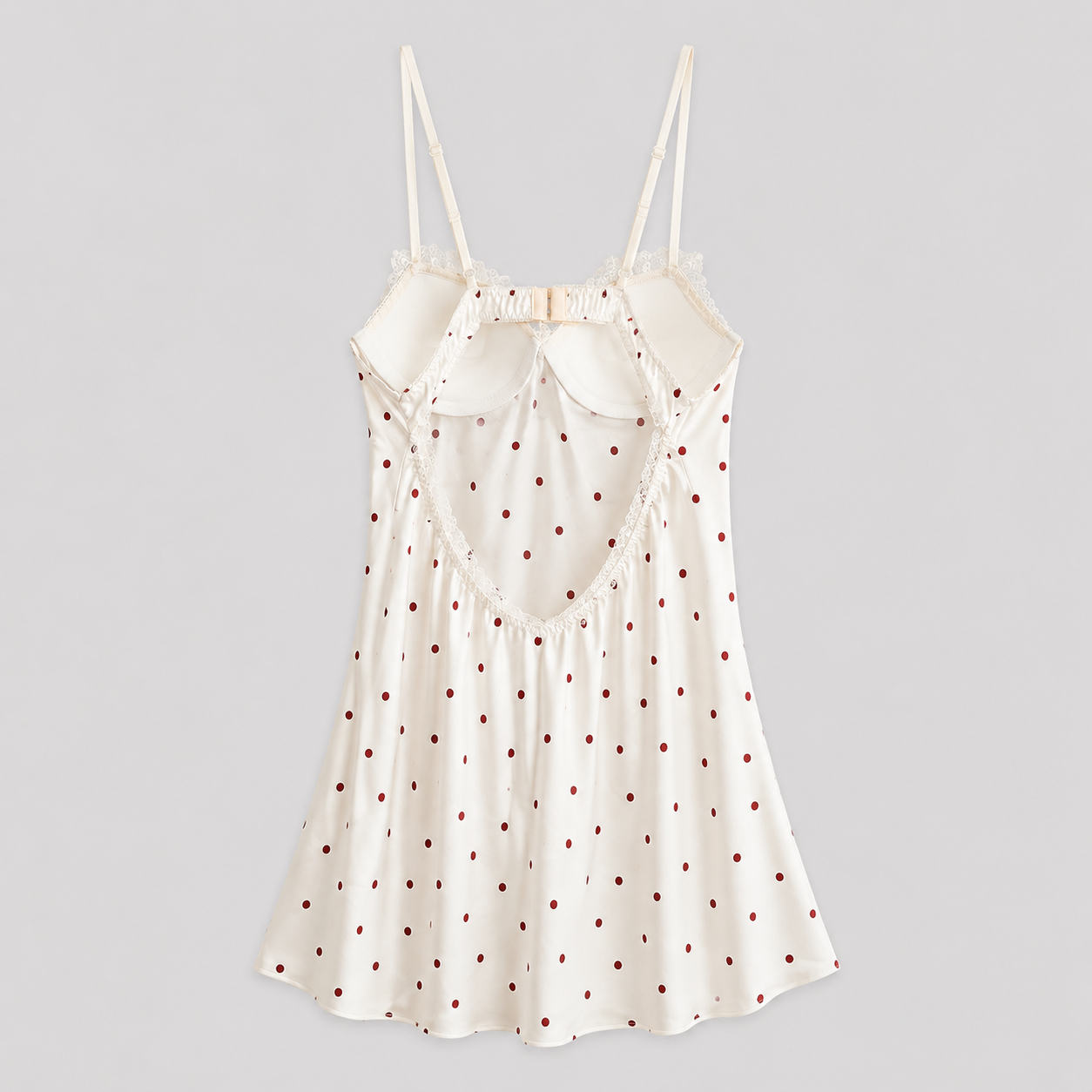 Polka Dot Ruffle Bustier Mini Dress