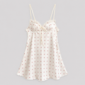 Polka Dot Ruffle Bustier Mini Dress