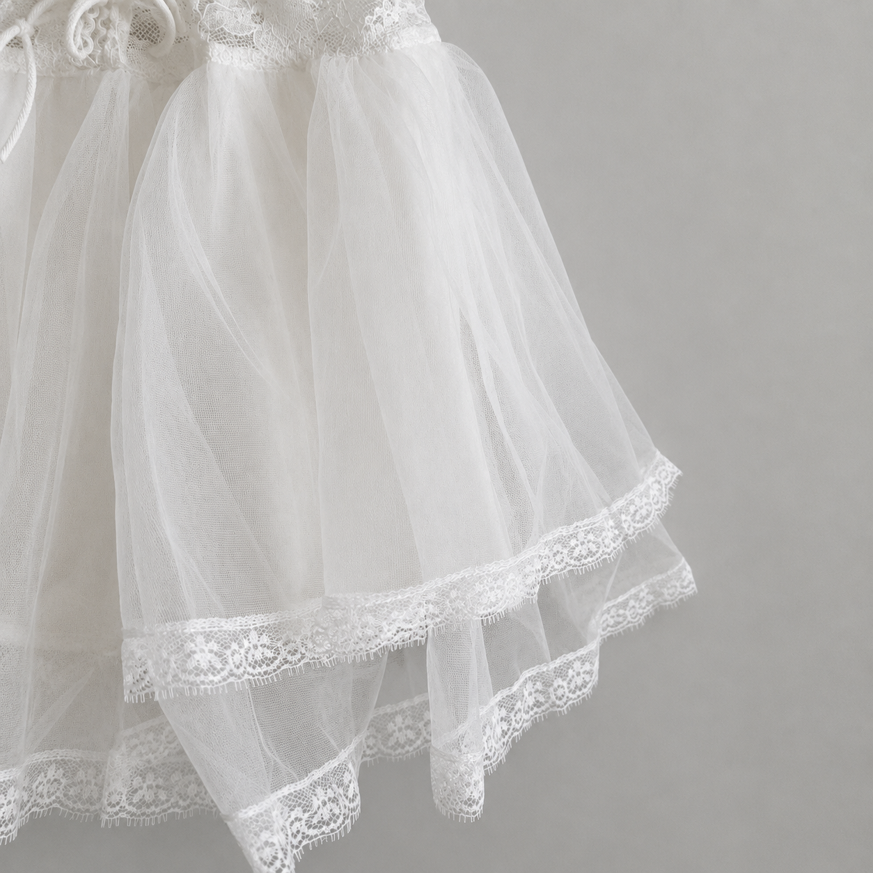 Bridal Lace Bow Corset Babydoll Dress