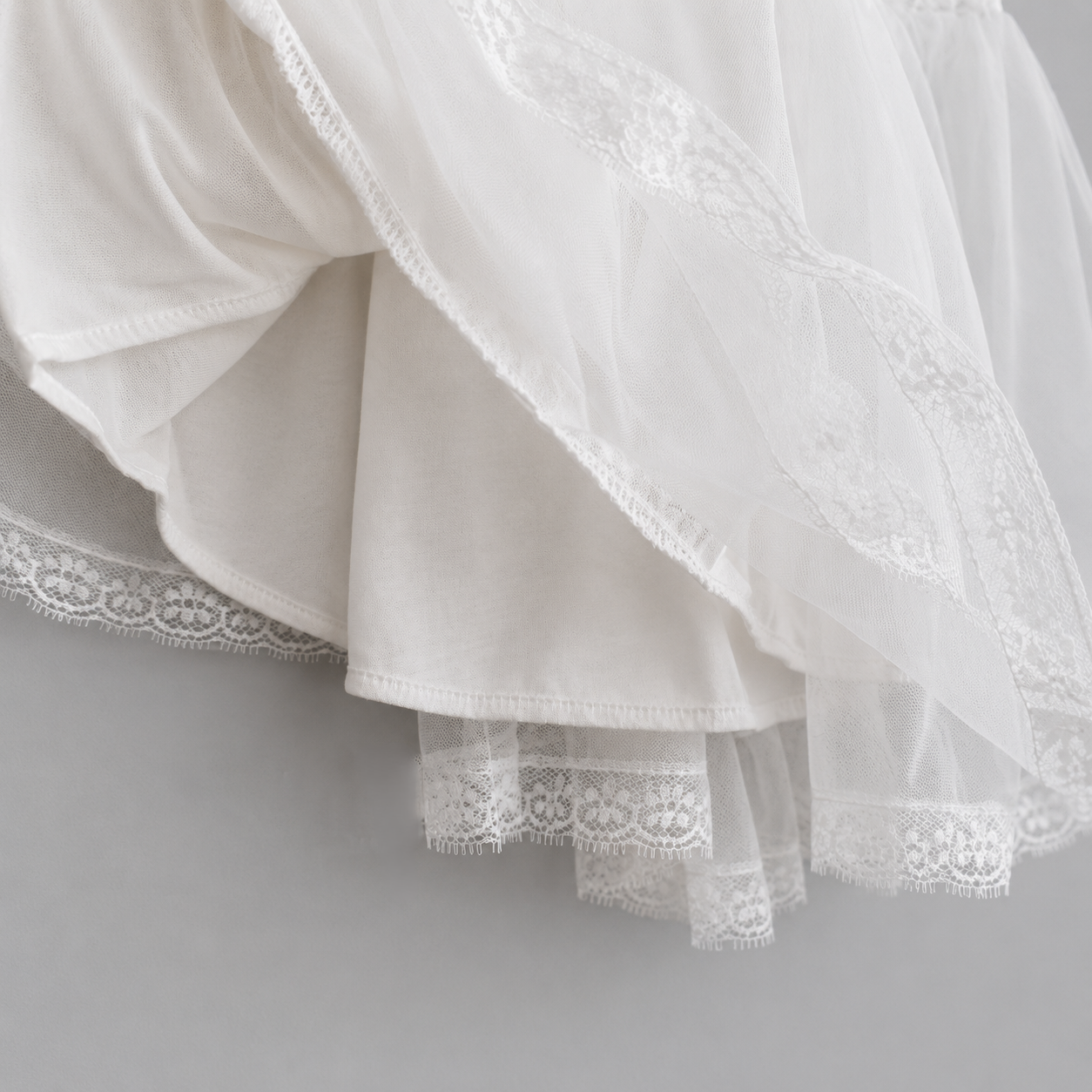 Bridal Lace Bow Corset Babydoll Dress