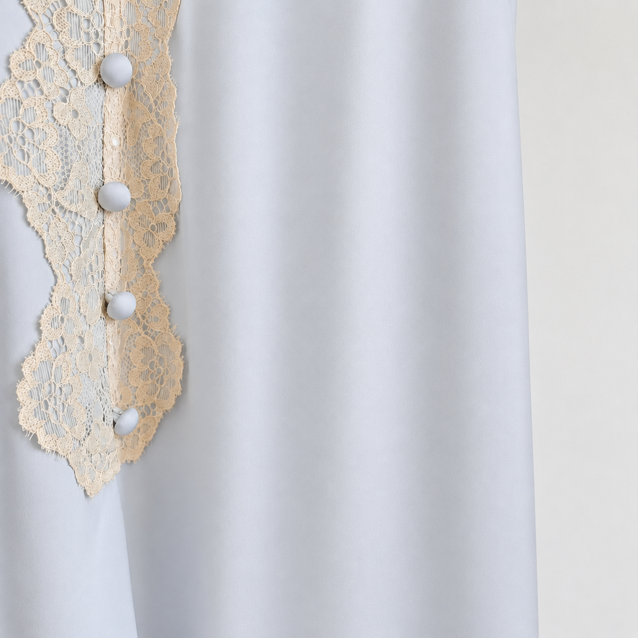Morning Mist Satin Lace Trim Slip Dress