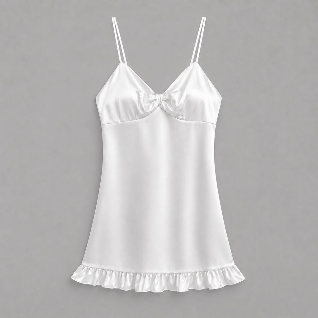 Sweet Bow Satin Slip