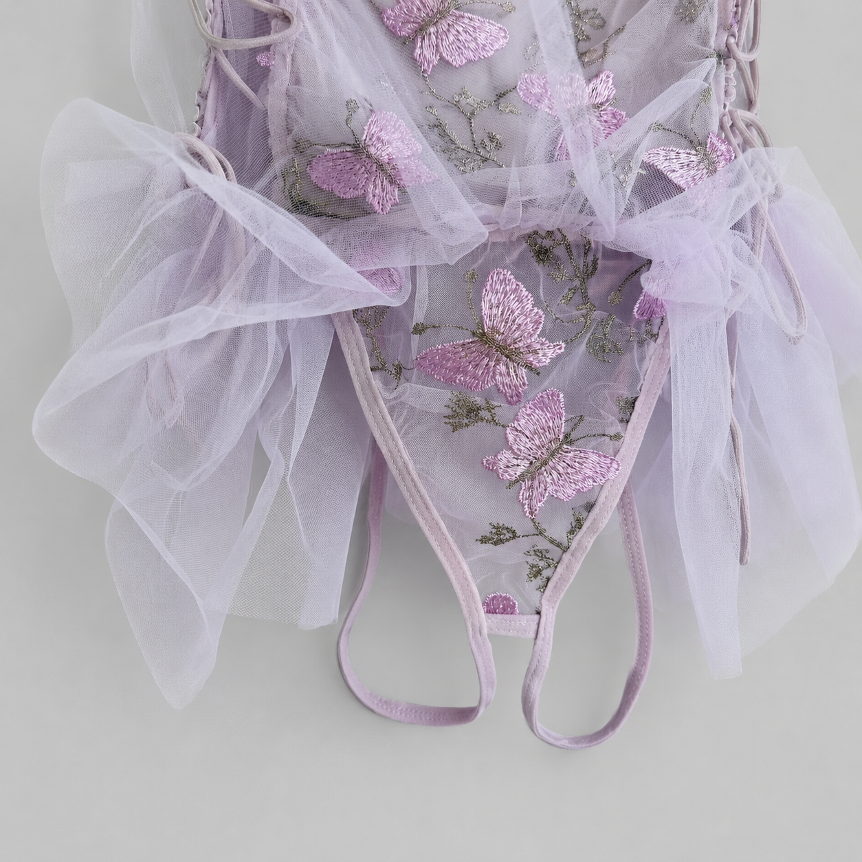 Butterfly Garden Corset Tulle Lingerie Dress